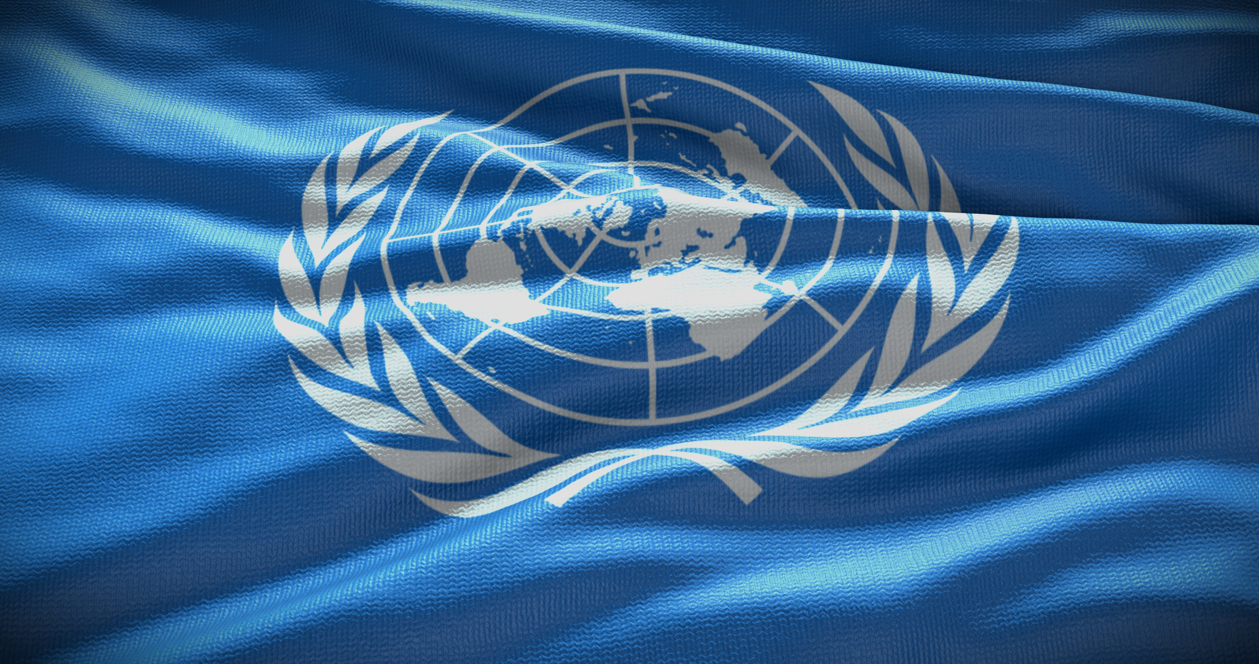 UN United Nations flag. Politics illustration